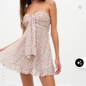 For Love And Lemons Pink Floral Mini Dress